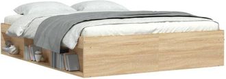 vidaXL Bed Frame without Mattress Sonoma Oak 140x200 cm vidaXL