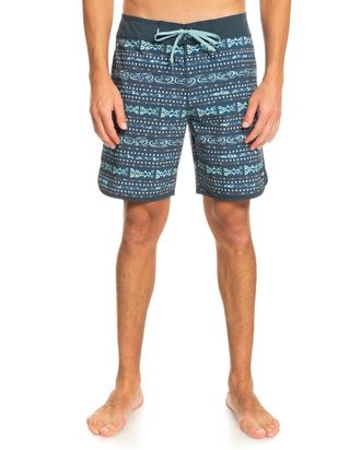 Quiksilver Boardshorts QUIKSILVER Surfsilk Scallop 18, Herren, Gr. 28(XS), blau (midnight navy), Obermaterial:53% Microfaser, 35% Microfaser, 12% Elasthan;, Hose
