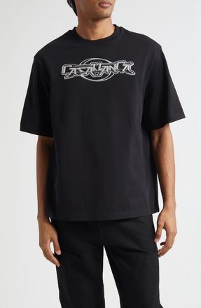 Casablanca Oversize 3D Chrome Logo Graphic T-Shirt in Casa Chrome at Nordstrom, Size X-Large