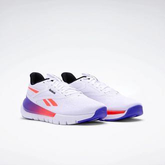 Reebok Trainingsschuh REEBOK REEBOK FLEX TRAINER, Gr. 40, footwear wei&szlig;, flash orange, royal lila, Synthetik, Textil, Schuhe Trainingsschuh
