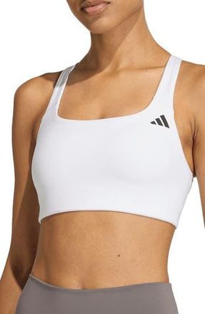 adidas Optime Climacool Sports Bra in White at Nordstrom Rack, Size X-Large