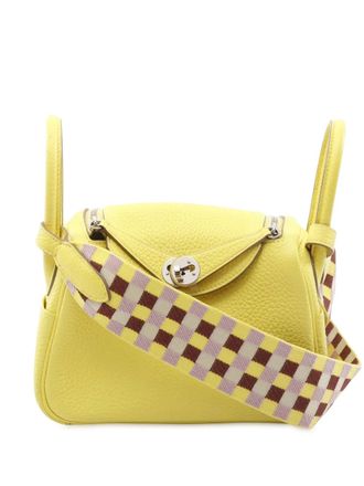 Herm&egrave;s 2022 Mini Taurillon Clemence Lindy satchel - Yellow