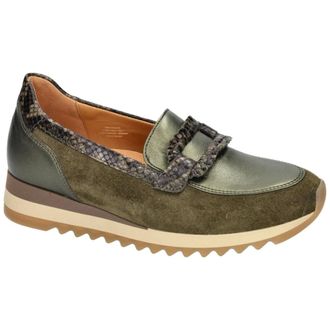 Gabor Schoenen, Dames, Groen, 38 1/2 EU, Leer, Dreamvelour Loafer