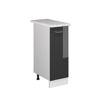 Vicco Armario De Farmacia R-line, Antracita Alto Brillo, 30 Cm, Et M&aacute;rmol