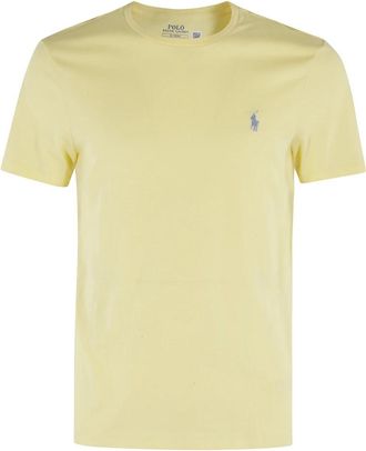 Polo Ralph Lauren Geel Geborduurd Logo T-Shirt - Heren - T-shirts - Geel - XL - Katoen - Tops