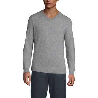Lands End CashTouch V Neck Sweater in Gray Heather at Nordstrom, Size Xx-Large