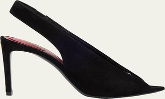Valentino Garavani 85mm Suede Slingback Sandals