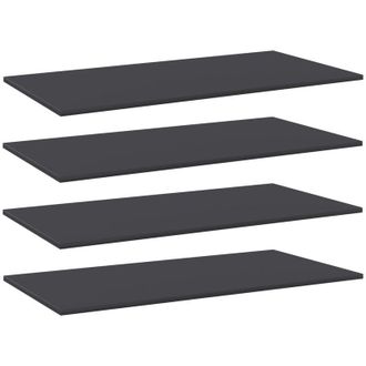 vidaXL Estantes Para Estanter&iacute;a 4 Uds Contrachapada Gris 100x50x1,5 Cm Vidaxl