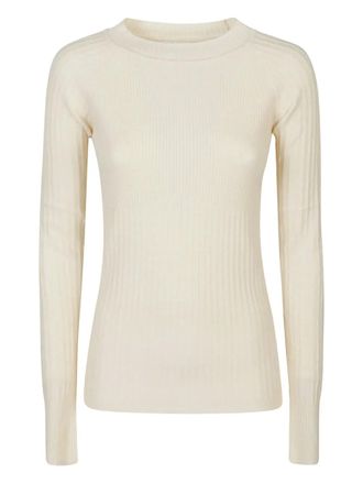 Patrizia Pepe ribbed long-sleeve T-shirt - women - Viscose - II - Neutrals