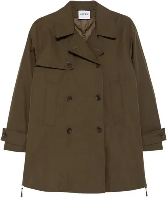Aspesi Jassen, Dames, Groen, S, Trenchcoat