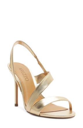 Arezzo Nadia Stiletto Sandal in Platino at Nordstrom, Size 6.5