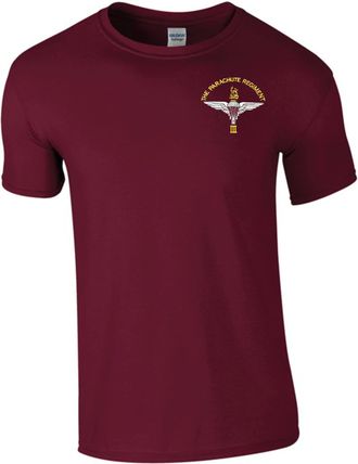 Generic Customise Personalsied Embroidered Parachute Regiment Units t Shirt from Unit 14 Army Custom Unisex Adults Top (Maroon, L)
