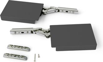 Emuca Emuca Braccetto Per Ante A Ribalta Verso LAlto Altius Lift, Forza 1840-5200 (high=h), Acciaio E Tecnoplastica, Grigio Antracite