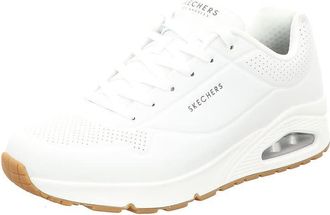 Skechers Mens Uno Stand on Air Sneaker, White Durabuck Trim, 6.5 UK
