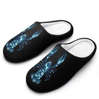 Generic Camouflage Lobster Funny Mens Slippers Cotton Warm House Shoes Memory Foam Sandals Print Size 7-14