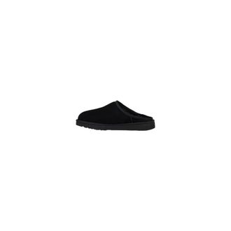 UGG Slippers, male, Black, Size: 5 US Suede Leather Clog with Slip-On Design