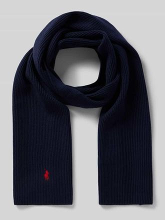 Polo Ralph Lauren Wollschal mit Label-Stitching in Marine, Gr&ouml;&szlig;e 1