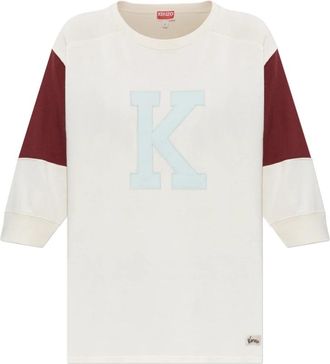 Kenzo Oversize T-shirt - Dames - T-shirts - Beige - M - Katoen - Tops