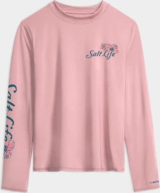 Salt Life Sailing Tropics Performance Long Sleeve Tee in Rose Bud Heather at Nordstrom, Size X-Large