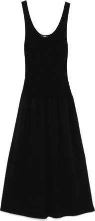 Theory Abito midi in maglia - Nero