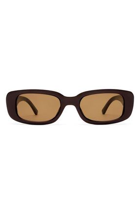 AIRE Ceres 51mm Rectangular Sunglasses in Chocolate /Brown Mono at Nordstrom