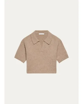 Helmut Lang Cropped Wool Polo