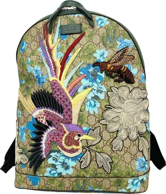 Gucci Beige Multi-Color Pvc Backpack (Pre-Owned)