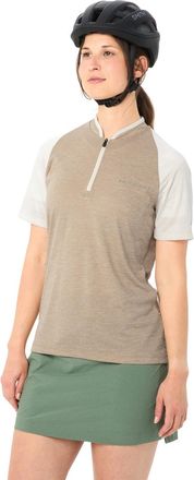 Vaude Funktionsshirt VAUDE Womens Tamaro HZ Shirt IV, Damen, Gr. 36, linen, Obermaterial: 100% Polyester, normal, Rundhals, Shirts Funktionsshirt, f&uuml;r Radsp
