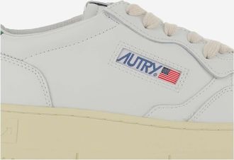 Autry Mens Sneakers Medalist Low Green Cow Leather; Sole: Rubber Trainers