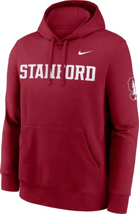 Nike Stanford Sideline Club Nike Mens College Pullover Hoodie in Red | MKDK69WSDN-TVV