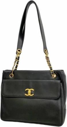 Chanel Pre-owned Shoulder Bags, female, Black, Size: ONE SIZE Pre-owned Vintage Shoulder Bag
