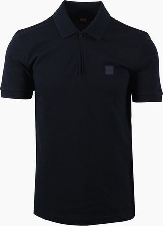 HUGO BOSS Mens Boss Orange PASSERZIP POLO DARK BLUE - Navy - Size: 44