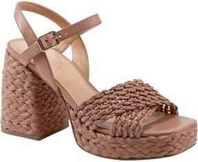 Marc Fisher Juliey Ankle Strap Platform Sandal in Medium Natural at Nordstrom Rack, Size 9.5