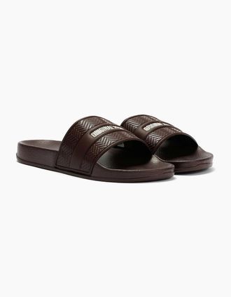 Original Penguin Mens Penguin Paradise Mens Chocolate Slides - Brown - Size: 10