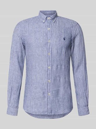 Polo Ralph Lauren Slim Fit Freizeithemd aus reinem Leinen in Marine, Gr&ouml;&szlig;e XXL