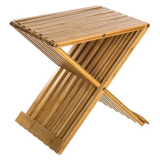 5five Simply Smart 5five Simply Smart - Silla/taburete Plegable De Bamb&uacute; - Beige