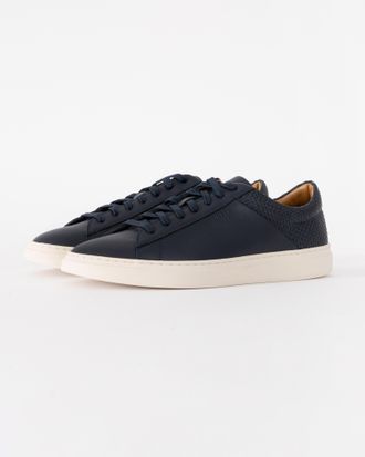 Boss Orange by Hugo Boss Mens Kieran Tenn Lwvpu Trainers Logo Detail in Dark Blue Leather - Size UK 11