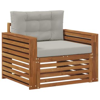 vidaXL Sof&aacute; De Exterior Madera De Acacia S&oacute;lida Y Poli&eacute;ster Vidaxl