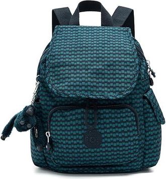 Kipling City Pack Mini Print Backpack Bags Dark Lobby Tile, Nylon/Polyester