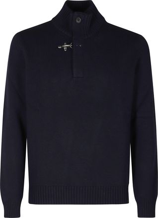 Fay Smooth-Weave Wool Alcantara Turtleneck Sweater