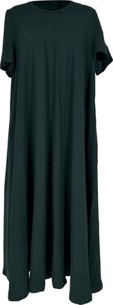 Lanvin Straight Midi Dress in Green Viscose