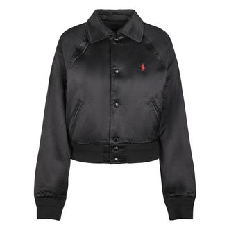 Polo Ralph Lauren Giacca Bomber Tessuta - - Jackets - Donna - Nero - M