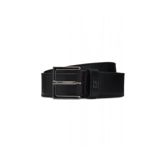 HUGO BOSS Accessoires, Heren, Zwart, 110 CM, Leer, Giove Belt