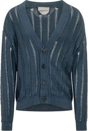 Amaranto Buttoned Cardigan - Heren - Vesten - Blauw - M - Truien & Vesten