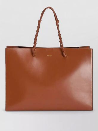 Jil Sander tangle leather tote bag