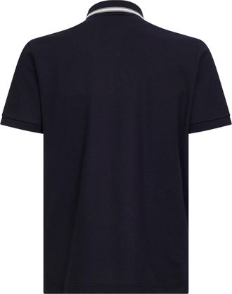 Moncler Mens Polo Shirt Blue Cotton Piqu&eacute; T-shirts And Polos