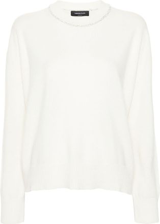 Fabiana Filippi sequin-detailing jumper - women - Silk/Virgin Wool/Cashmere - M - White