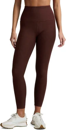 Beyond Yoga Caught in the Midi High Waist Leggings in Iced Mocha Heather at Nordstrom, Size X-Small