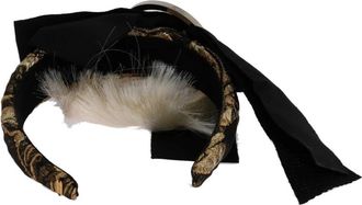 Dolce & Gabbana Helder kristallen haarband - Dames - Haaraccessoires - Zwart - ONE Size - Katoen - Accessoires