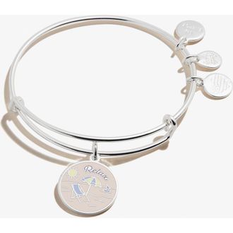 Alex and Ani Happy Retirement Charm Bangle in Silver at Nordstrom